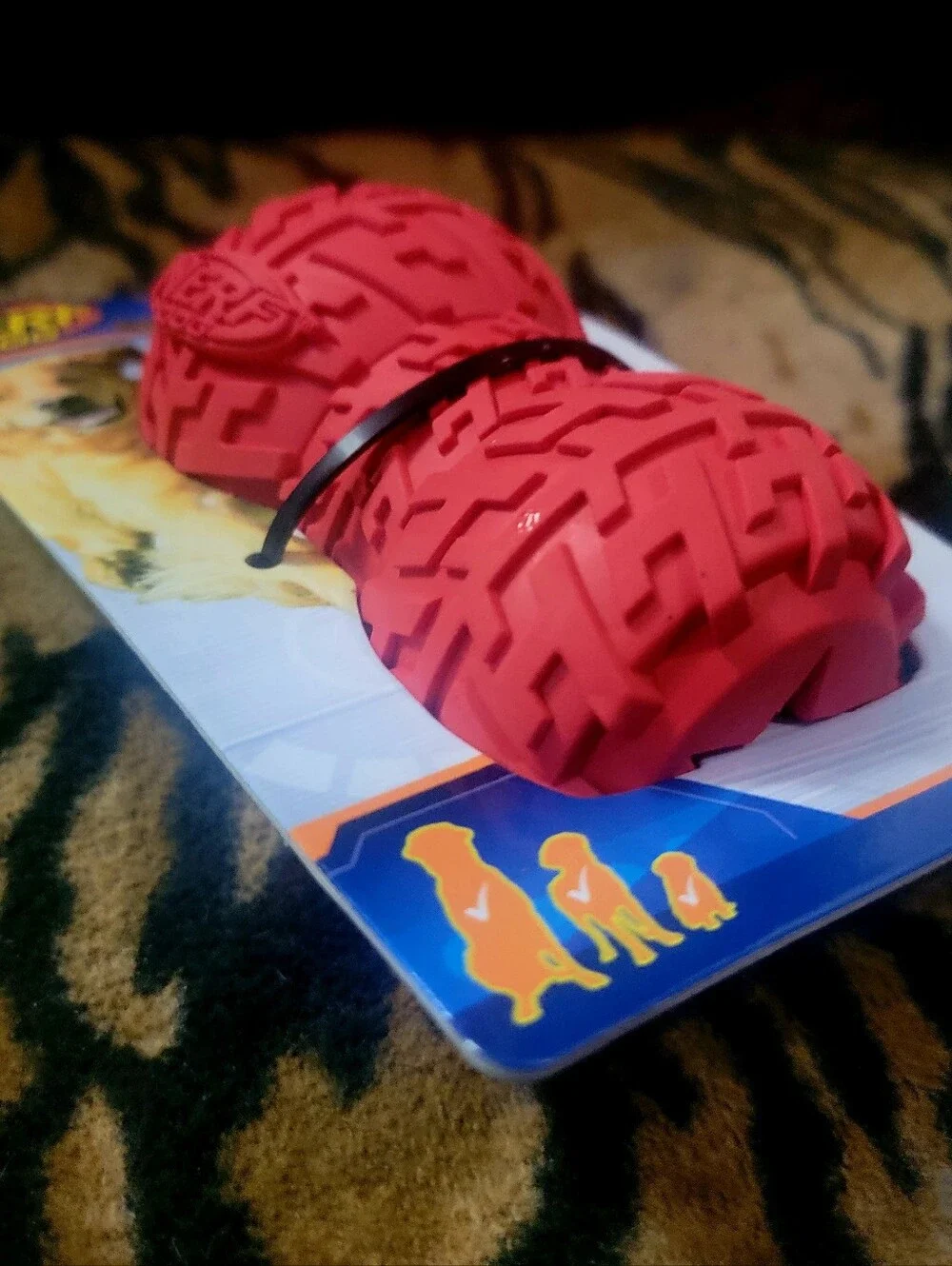 Nerf Dog Treat Dispenser Red Interactive Feeder Toy Durable Ea.